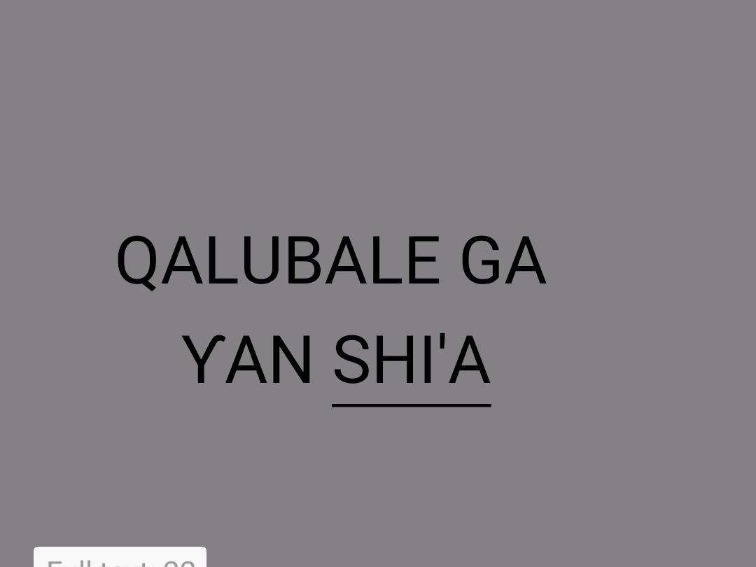 QALU BALE GA ƳAN-SHI'A