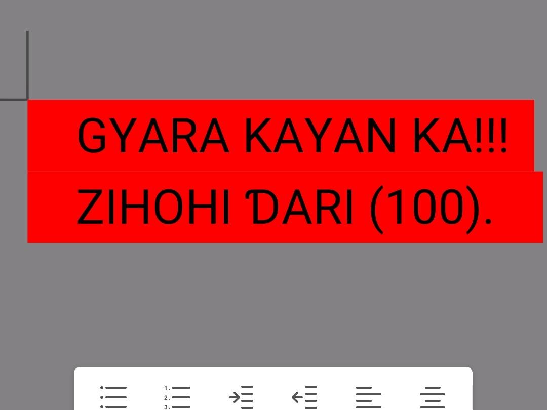 GYARA KAYANKA nasihohi 100