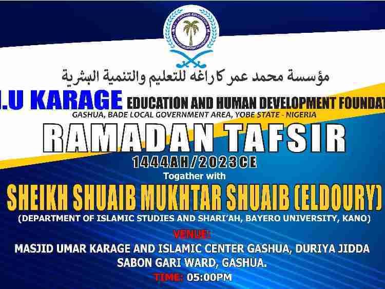 RAMADAN TAFSIR 1444/2023 AGARIN GASHUA