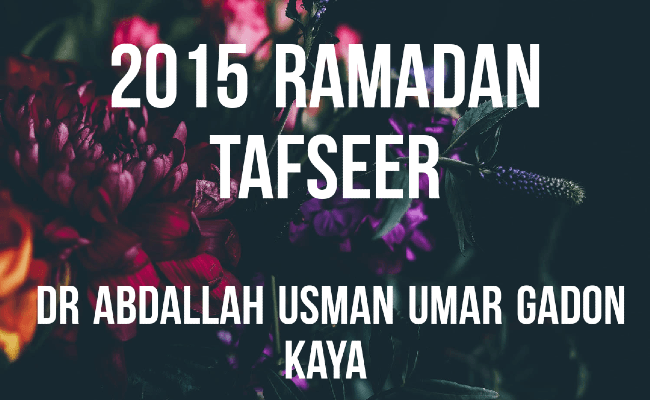 2015 Ramadan Tafseer